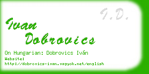 ivan dobrovics business card